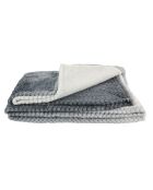 Plaid nid d'abeille XXL gris - 150x200 cm