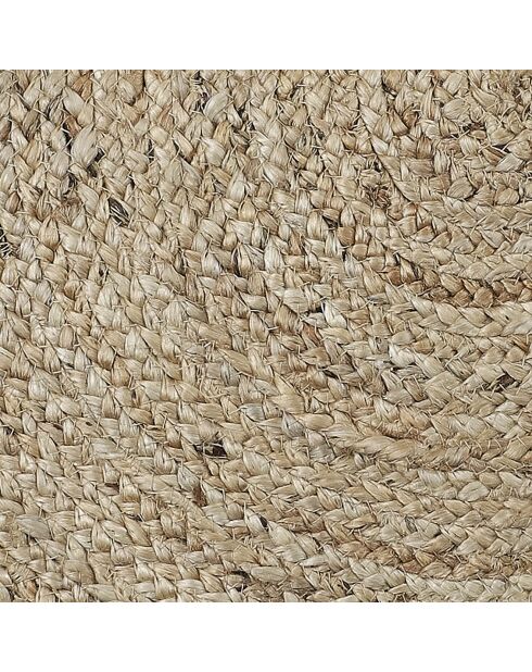 Tapis rond en jute beige - D.80 cm