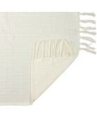 Jeté de canapé gaufré ivoire - 250x170 cm