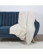 Plaid Flanelle Sherpa XXL beige - 140x200 cm