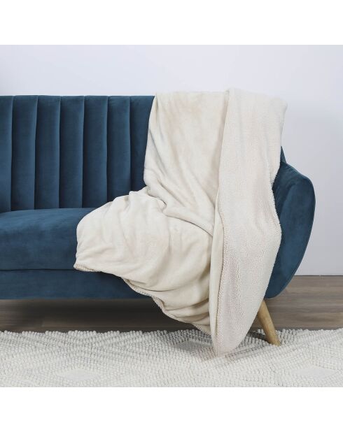 Plaid Flanelle Sherpa XXL beige - 140x200 cm