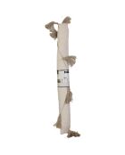 Tapis rond Coton pompon beige - D.90 cm