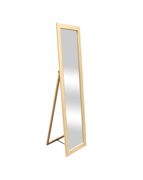 Miroir en pied bois naturel - 30x39.10x140 cm