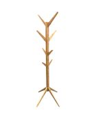 Porte-manteau arbre en bois beige - 44.5x44.5x177 cm
