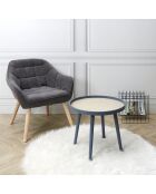 Table plateau Macha grise - D.50x40 cm