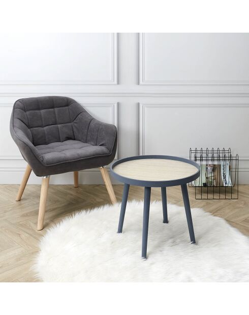 Table plateau Macha grise - D.50x40 cm