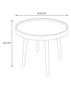Table plateau Macha grise - D.50x40 cm