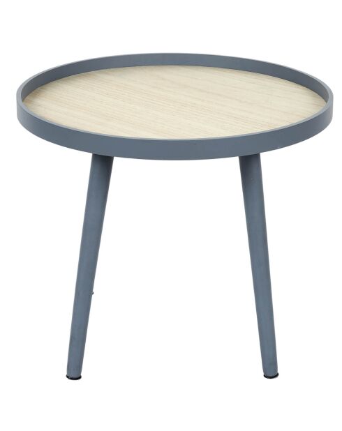 Table plateau Macha grise - D.50x40 cm
