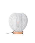 Lampe à poser boule filaire blanche - D.27.5 cm