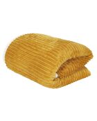 Plaid flanelle cotelé sherpa jaune - 180x220 cm