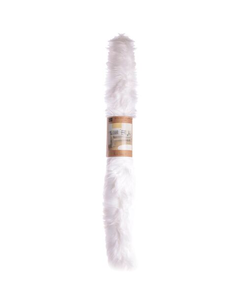 Tapis rond imitation fourrure écru - D.115 cm