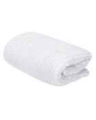 Plaid flanelle cotelé sherpa écru - 180x220 cm