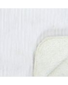 Plaid flanelle cotelé sherpa écru - 180x220 cm