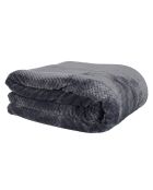 Plaid nid d'abeille Sherpa XXL gris foncé - 180x220 cm