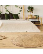 Tapis rond en jute beige - D.120 cm