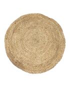 Tapis rond en jute beige - D.120 cm