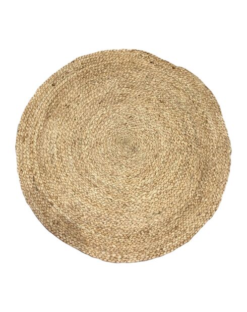 Tapis rond en jute beige - D.120 cm