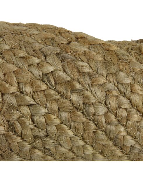 Tapis rond en jute beige - D.120 cm