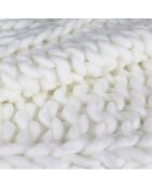 Plaid grosse maille Chunky écru - 150x120 cm