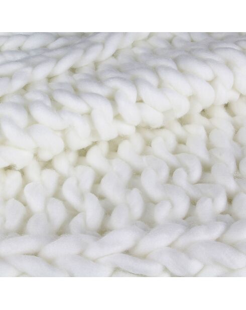 Plaid grosse maille Chunky écru - 150x120 cm