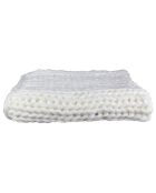 Plaid grosse maille Chunky écru - 150x120 cm