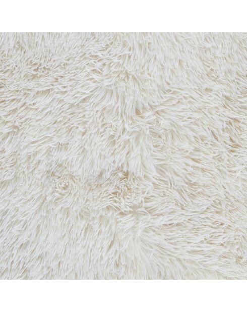Couvre-lit poils longs ivoire - 220x240 cm