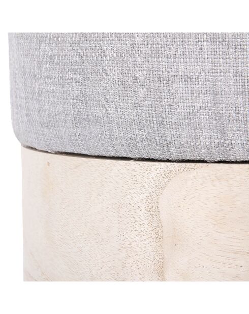 Pouf scandinave gris clair - D.60x35 cm