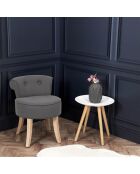 Fauteuil Eleonor gris - 46x46x61 cm