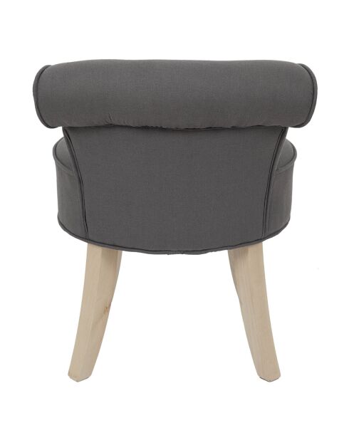 Fauteuil Eleonor gris - 46x46x61 cm