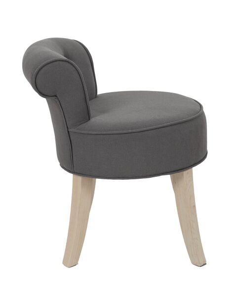 Fauteuil Eleonor gris - 46x46x61 cm