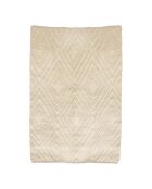 Tapis motifs graphiques blanc - 170x120 cm