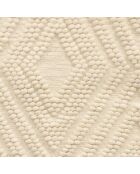 Tapis motifs graphiques blanc - 170x120 cm