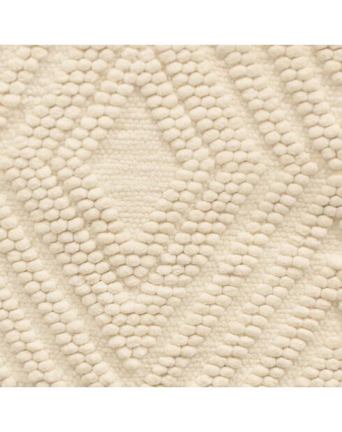 Tapis motifs graphiques blanc - 170x120 cm