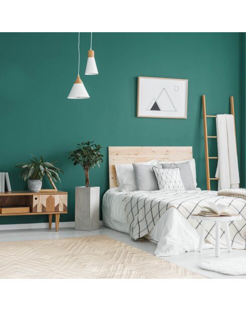 Tapis motifs graphiques blanc - 170x120 cm