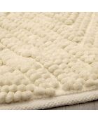 Tapis motifs graphiques blanc - 170x120 cm