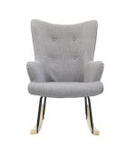 Fauteuil à bascule Helsinki gris - 65x80x96 cm