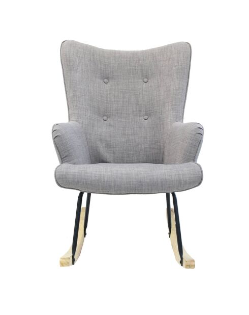 Fauteuil à bascule Helsinki gris - 65x80x96 cm