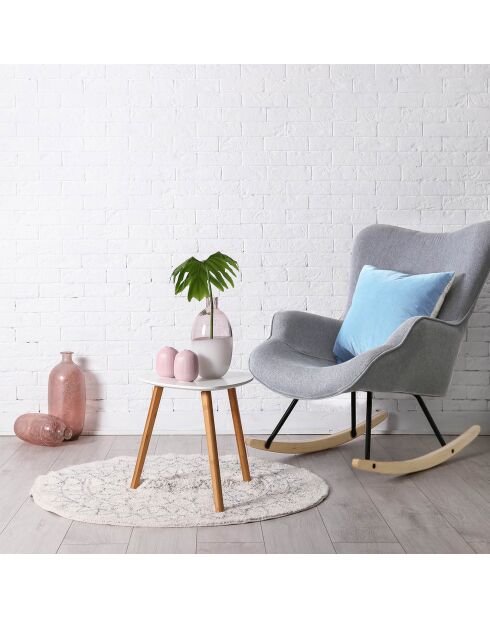 Fauteuil à bascule Helsinki gris - 65x80x96 cm