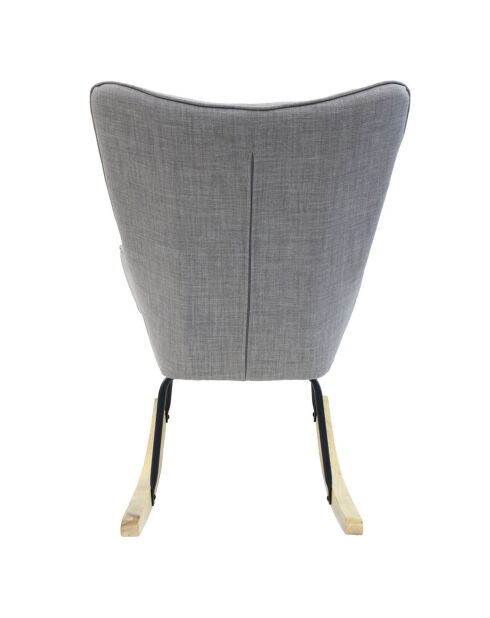 Fauteuil à bascule Helsinki gris - 65x80x96 cm