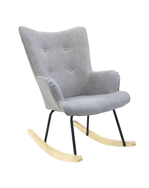 Fauteuil à bascule Helsinki gris - 65x80x96 cm