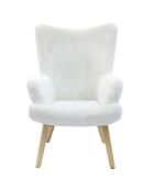 Fauteuil Helsinki blanc - 65x74x100 cm