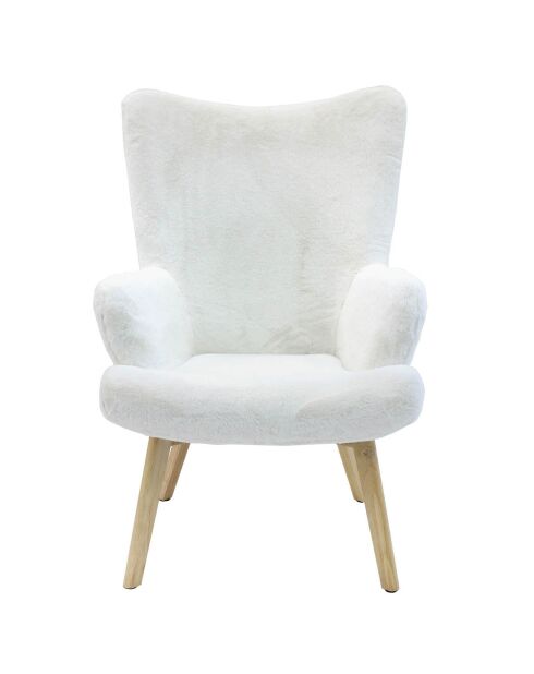 Fauteuil Helsinki blanc - 65x74x100 cm