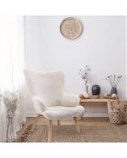 Fauteuil Helsinki blanc - 65x74x100 cm