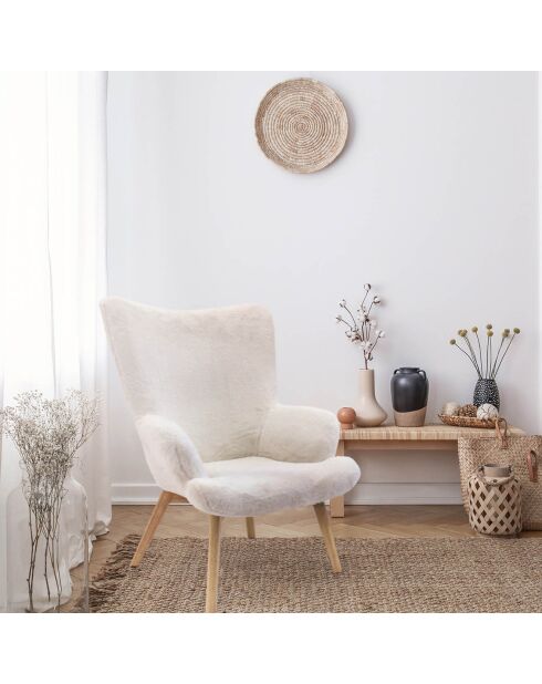 Fauteuil Helsinki blanc - 65x74x100 cm