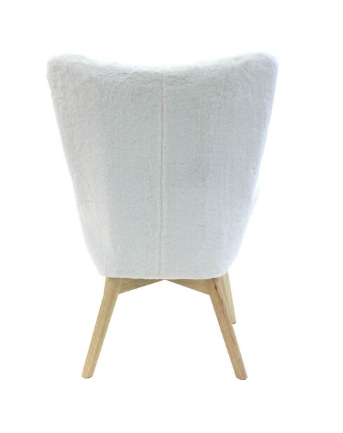 Fauteuil Helsinki blanc - 65x74x100 cm