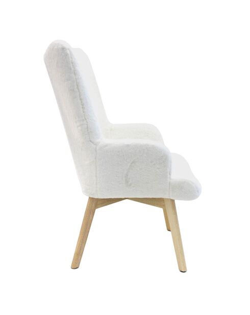 Fauteuil Helsinki blanc - 65x74x100 cm