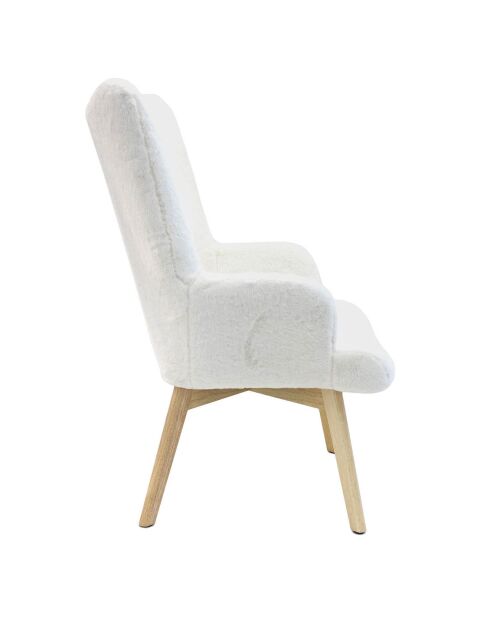 Fauteuil Helsinki blanc - 65x74x100 cm