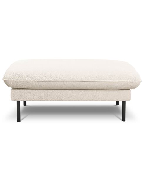Pouf vienna bouclé beige - 100x80x43 cm