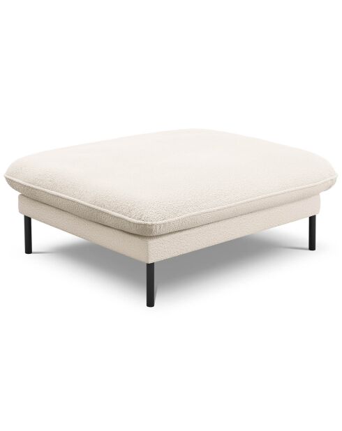 Pouf vienna bouclé beige - 100x80x43 cm