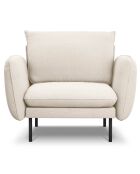 Fauteuil Vienna bouclette beige - 95x92x95 cm